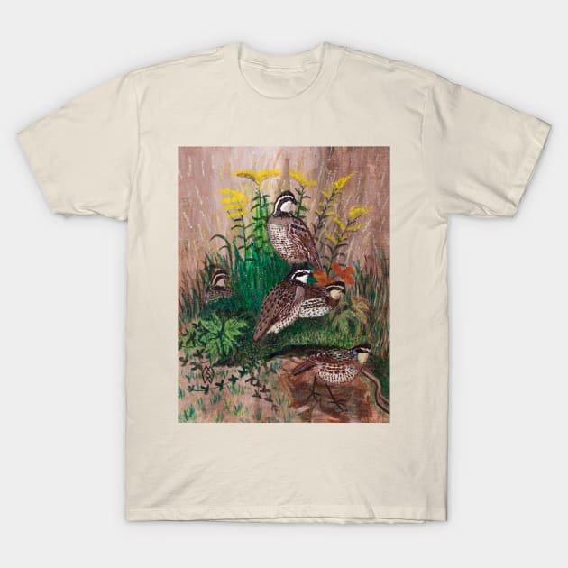 Covey of Quail T-Shirt by Matt Starr Fine Art